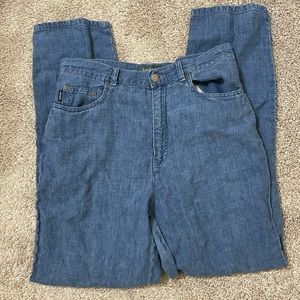 Ralph Lauren Straight Leg 100% Linen Jeans, Size 8